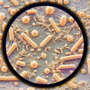 bacteria among carpet fibers